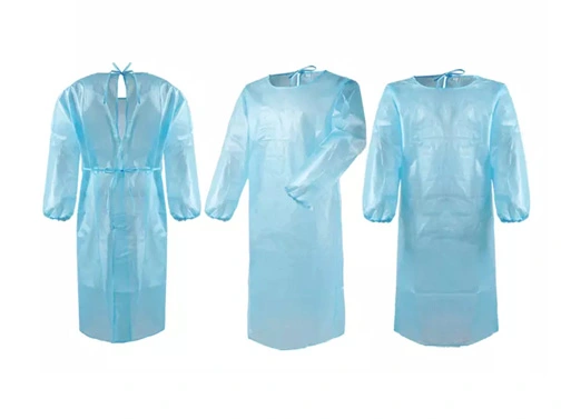 disposable isolation gown use