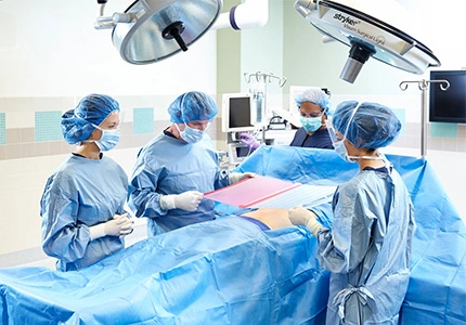 Surgical drapes for covering the patient in surgery